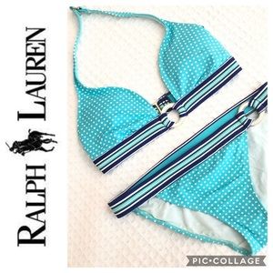 Ralph Lauren Aqua Polka Dot Bikini